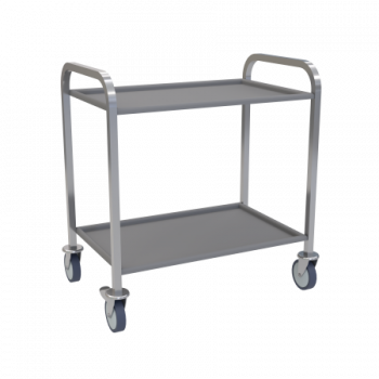 Тележка медицинская Меделия М-СС-80 2 полки из ABS пластика - ViaMedis