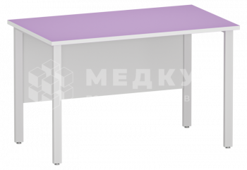Стол медицинский на металлическом сварном каркасе Меделия М-СЛМ-120/60ДП с накладкой 1200*700*750 (ДСП с пластиком) - ViaMedis